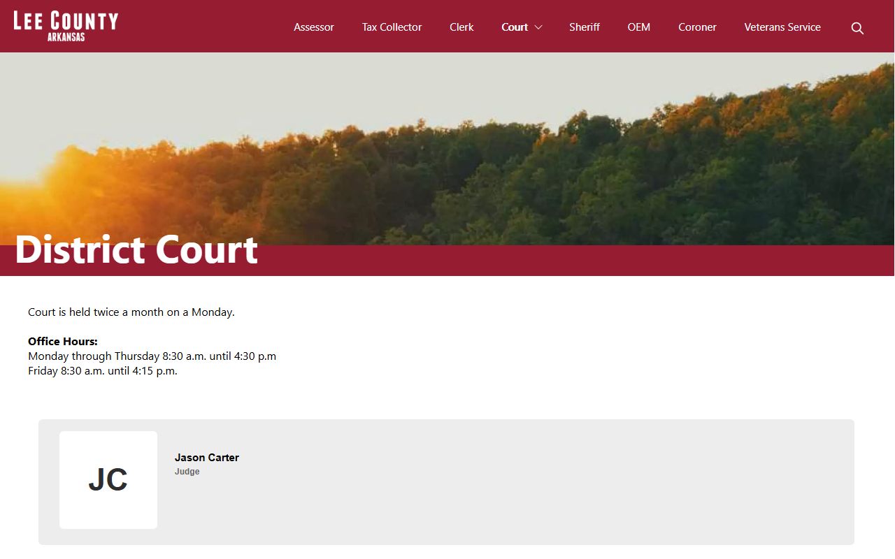 Lee County court records after arrest district court page